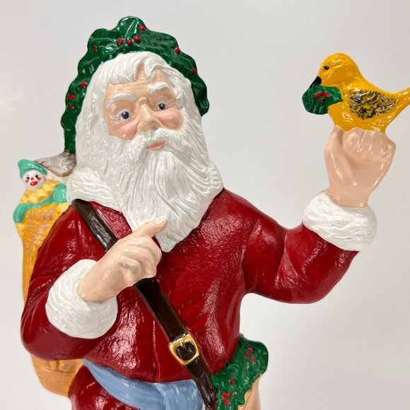 Vtg Old World Santa Claus Figure Provincial Mold Hand Painted Ceramic 90s - Picture 8 of 15